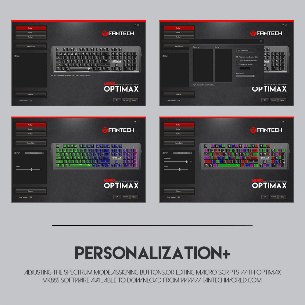مكانيكال جيمنج كيبورد FANTECH MK885 OPTIMAX
