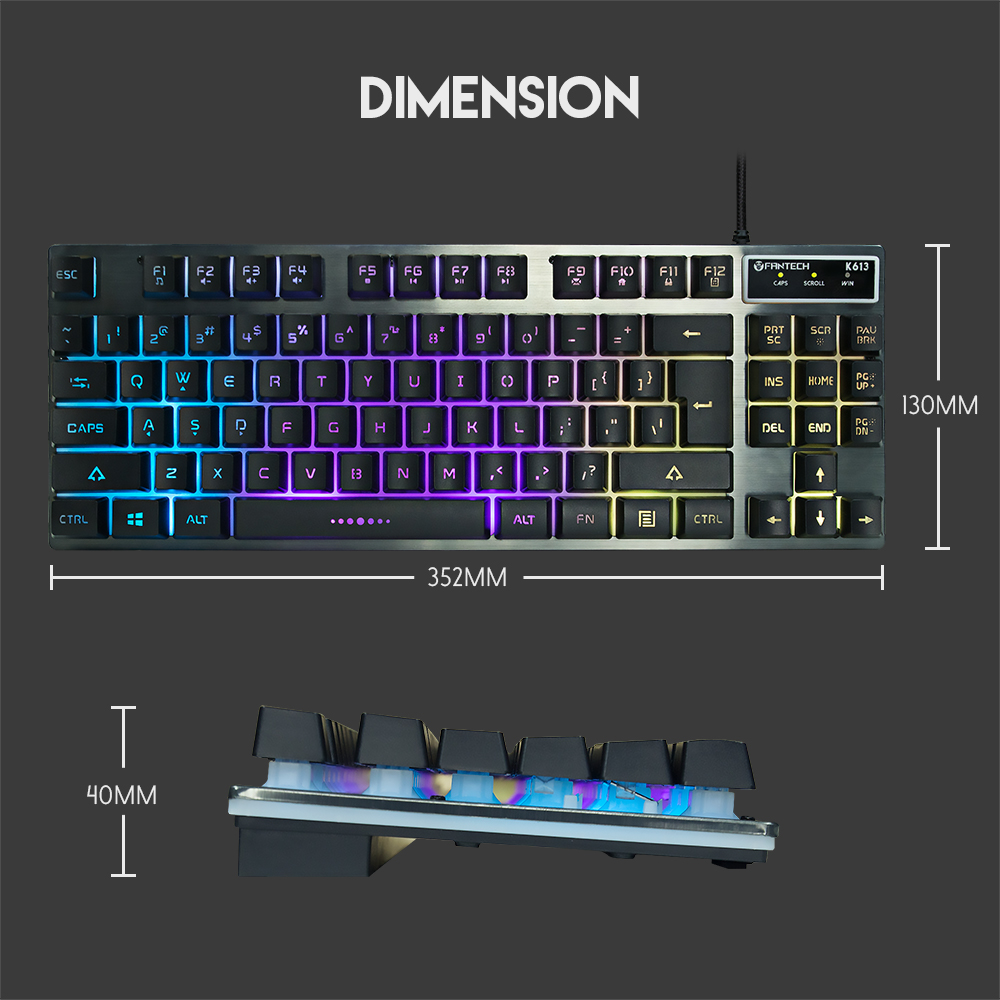 جيمنج كيبورد FANTECH K613 Fighter TKL II Tournament Edition