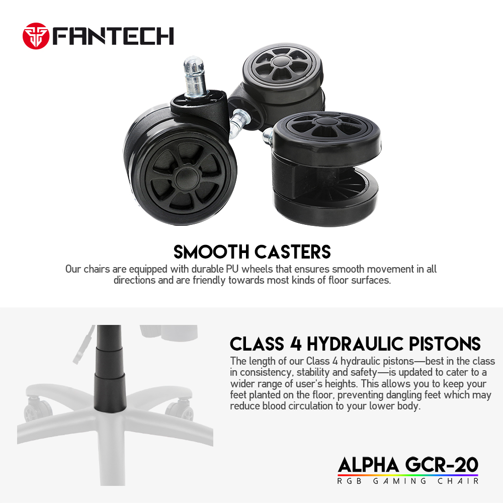 كرسي جيمنج FANTECH RGB ALPHA GCR-20