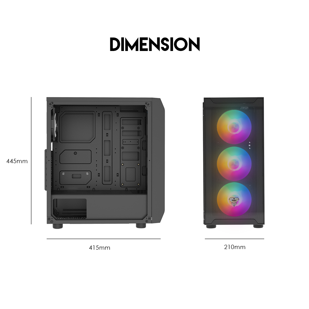 كيس جيمنج Fantech AERO CG80 RGB Middle Tower