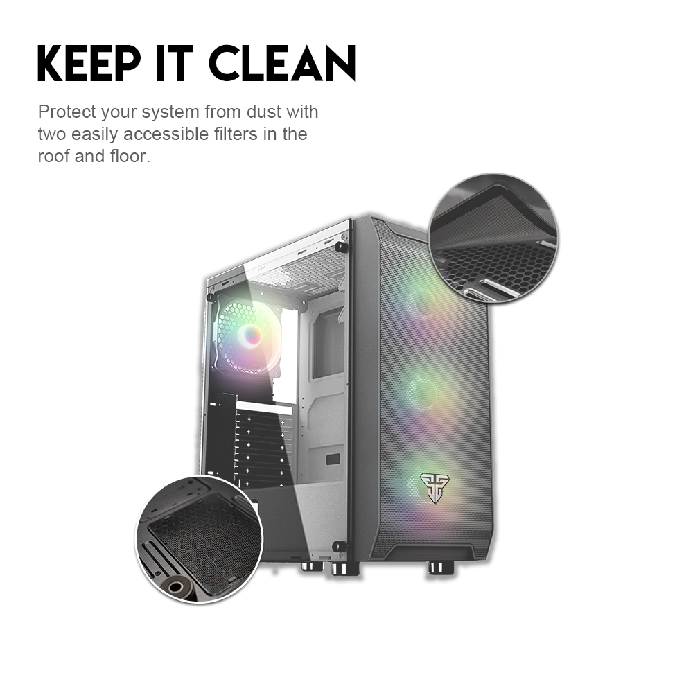 كيس جيمنج Fantech AERO CG80 RGB Middle Tower