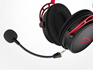 HP HyperX Cloud Alpha Gaming Headset Dual Chamber Drivers Legendary Comfort  Aluminum Frame Detachable Microphone – Red
