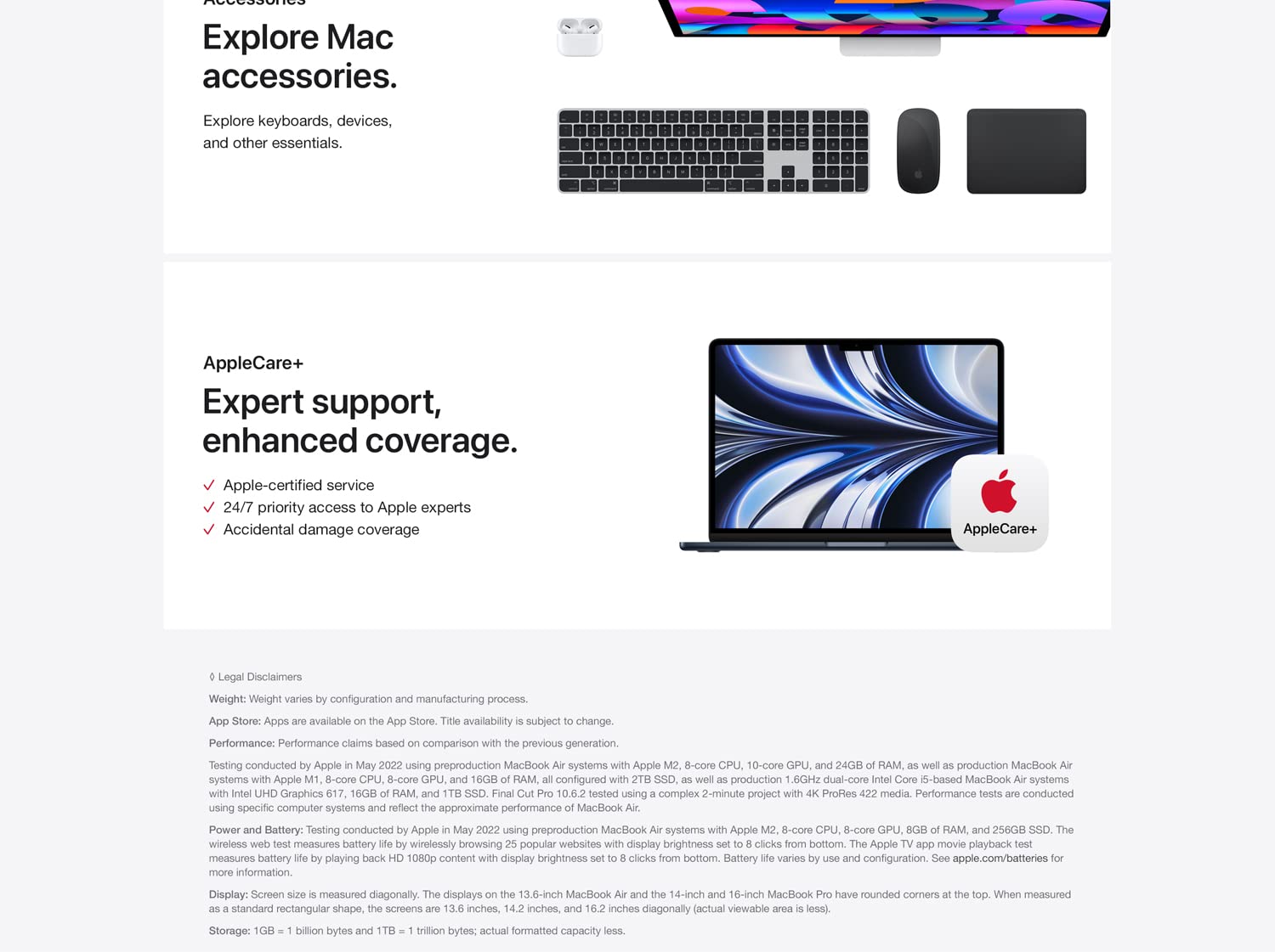 Apple MacBook AIR 13 (2022) 256GB Apple M2 8‑Core CPU & 8‑Core GPU Retina True Tone - Space Grey