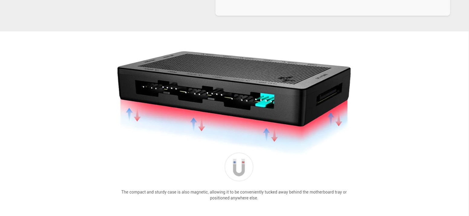 DeepCool SC790 2-in-1 PWM & ARGB Hub 6Ports x 4Pin PWM Fan Ports & 6Ports x 3Pin Addressable RGB Ports