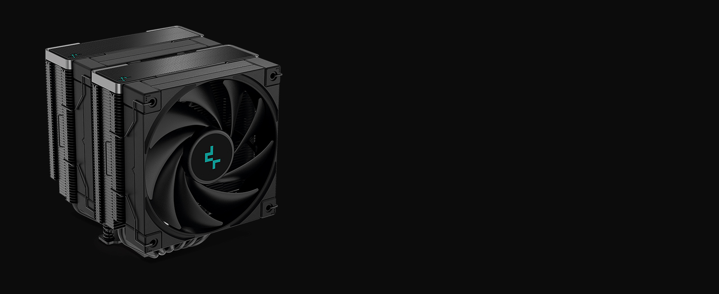 DeepCool AK620 Zero Dark CPU Air Cooler Mighty 260w TDP 6 Copper Heat Pipes Dual-Tower CPU Cooler w/ 2x120mm Fans