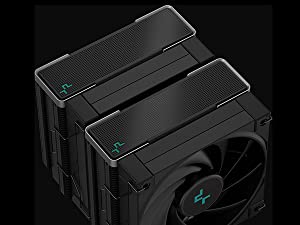 DeepCool AK620 Zero Dark CPU Air Cooler Mighty 260w TDP 6 Copper Heat Pipes Dual-Tower CPU Cooler w/ 2x120mm Fans