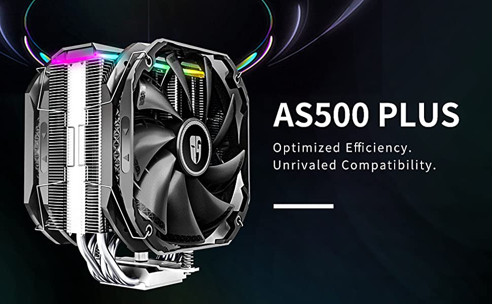 DEEPCOOL AS500 PLUS CPU Air Cooler with 5 Heatpipes 2x140mm PWM Fans ARGB LED For Intel/AMD