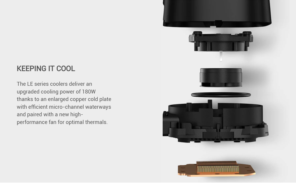 Deepcool LE300 120mm LED Liquid CPU Cooler Support Intel LGA1700/1200/1151/1150/1155 & AMD AM5/AM4