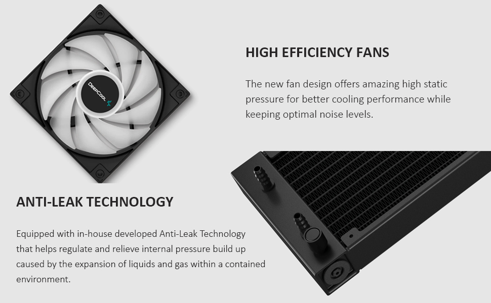 Deepcool LE300 120mm LED Liquid CPU Cooler Support Intel LGA1700/1200/1151/1150/1155 & AMD AM5/AM4