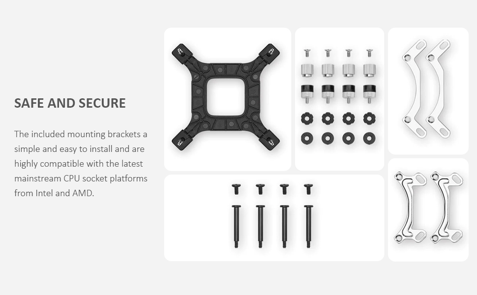 Deepcool LE300 120mm LED Liquid CPU Cooler Support Intel LGA1700/1200/1151/1150/1155 & AMD AM5/AM4