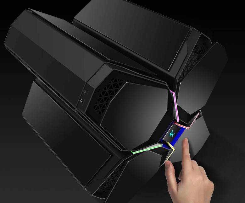 DeepCool QUADSTELLAR INFINITY ATX Aluminum Cutting-Edge Style RGB LED Strips Gaming Case