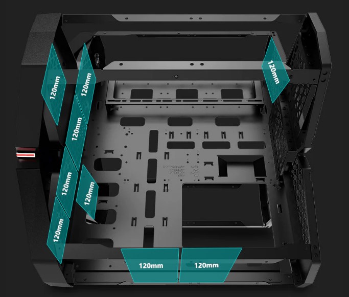 DeepCool QUADSTELLAR INFINITY ATX Aluminum Cutting-Edge Style RGB LED Strips Gaming Case