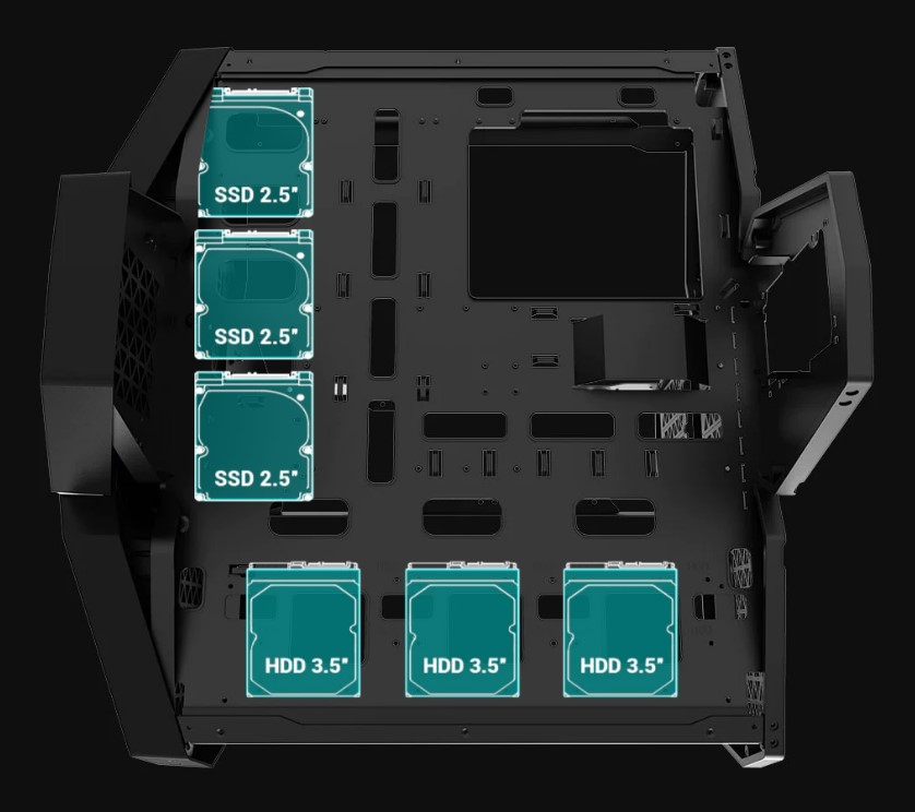 DeepCool QUADSTELLAR INFINITY ATX Aluminum Cutting-Edge Style RGB LED Strips Gaming Case