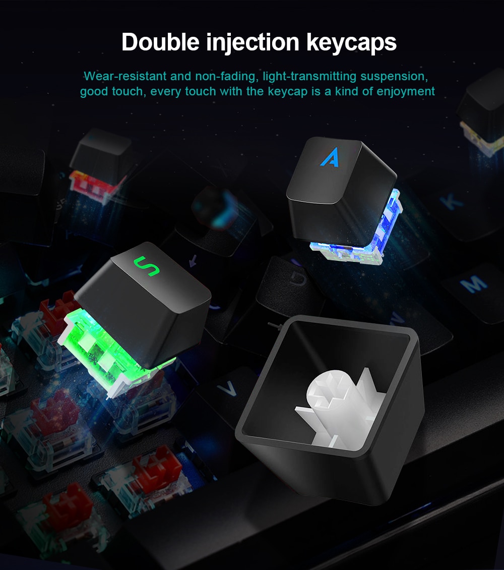 Redragon K631 Castor 65% Wired RGB 68 Keys Hot-Swappable w/100% Hot-Swap Socket - Red Linear Switch