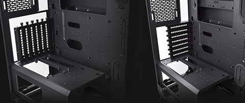 Thermaltake Core P6 TG Dual-Form Transformable 2-Way Layout Mid Tower Case - Black