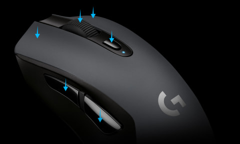 Logitech G603 LIGHTSPEED Wireless HERO 12K Sensor 12,000 DPI Lightweight 6 Buttons 500h Battery Life