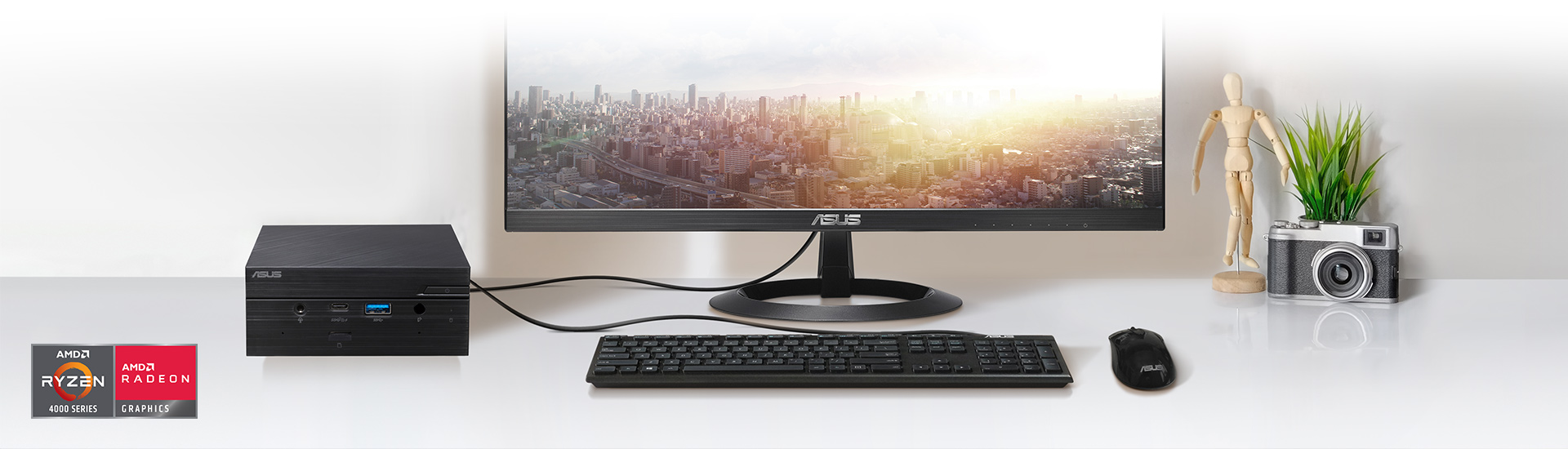 ASUS PN50 MiniPC AMD Ryzen 7 8-Cores Support up to 4 Displays in 4K Resolution & 64GB DDR4 RAM