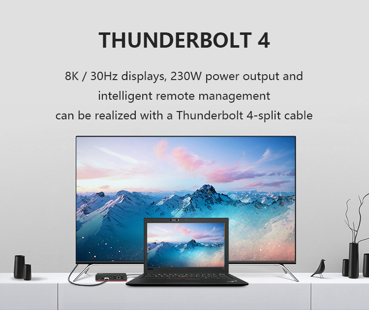Lenovo Thunderbolt 4 ThinkPad Universal Dock 8K Display Support Up to 230W Power