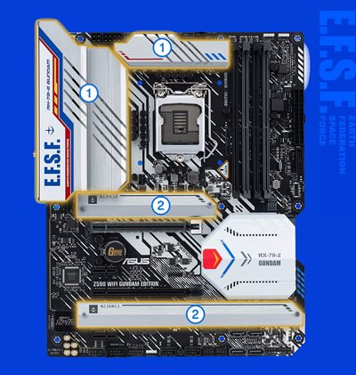 ASUS Z590 WIFI GUNDAM EDITION Intel Z590 Aura Sync RGB
