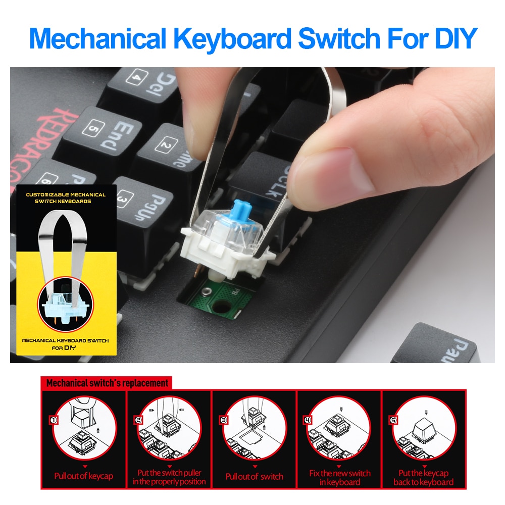 Redragon K599-KRS Wire & Wireless 60% Compact 70 Key Tenkeyless RGB Backlit Computer - Red Switch