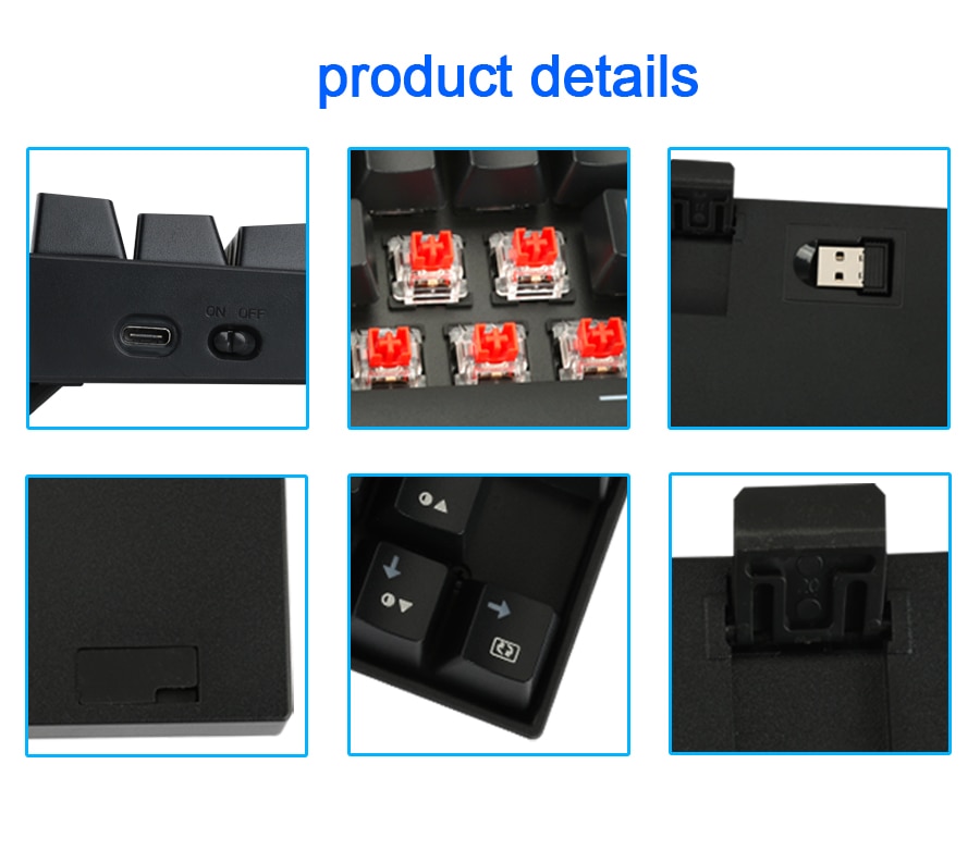 Redragon K599-KRS Wire & Wireless 60% Compact 70 Key Tenkeyless RGB Backlit Computer - Red Switch