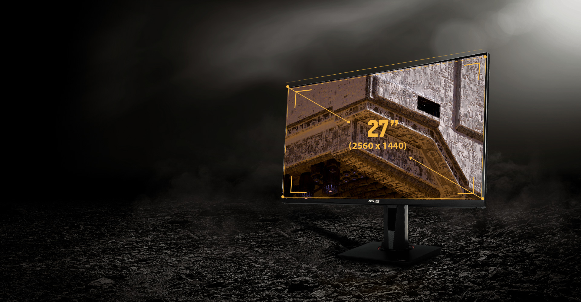 ASUS TUF VG27BQ Gaming 27\" 2K HDR 165Hz 0.4ms Extreme Low Motion Blur Speaker G-SYNC Compatible